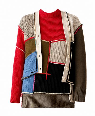 Ensemble Mini robe et Blouson mosaïque
