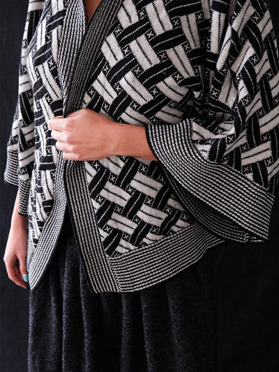 Ensemble Veste kimono Jacquard et Jupe longue