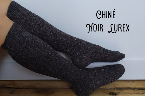 Chaussettes Hautes Genou Avec Nœud Noir Milena - Sensuelles Et Confortables
